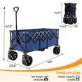 thumbnail image 2 of Gianna Foldable Wagon Cart, 440lbs Capacity heavy-duty steel frame，Large-capacity gardening cart，All-terrain tires for camping, 2 of 6