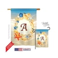 thumbnail image 1 of Breeze Decor 30157 Summer A Monogram 2-Sided Vertical Impression House Flag - 28 x 40 in., 1 of 1