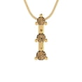 thumbnail image 2 of 0.22 ct Brilliant Round Cut Champagne 14k Yellow Solid Gold Everyday Affordable Designer Necklace Pendant with 16" Chain, 2 of 6