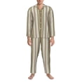 thumbnail image 3 of Salouo Happy Mexican Print Button-Front Long Sleeve Pajama Set for Men, Soft 2Pjs Men's Long Sleeve Sleepwear-X-Large, 3 of 7