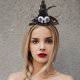thumbnail image 2 of KAKOWELY Diadema de sombrero de bruja de Halloween con globo ocular espeluznante, aro de encaje para el cabello, diadema para disfraz de Halloween, accesorios de decoración para fiestas de cosplay, 2 of 4