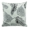 thumbnail image 2 of SAFAVIEH Livie 18" x 18" Floral Plush Pillow, White/Black, 2 of 3