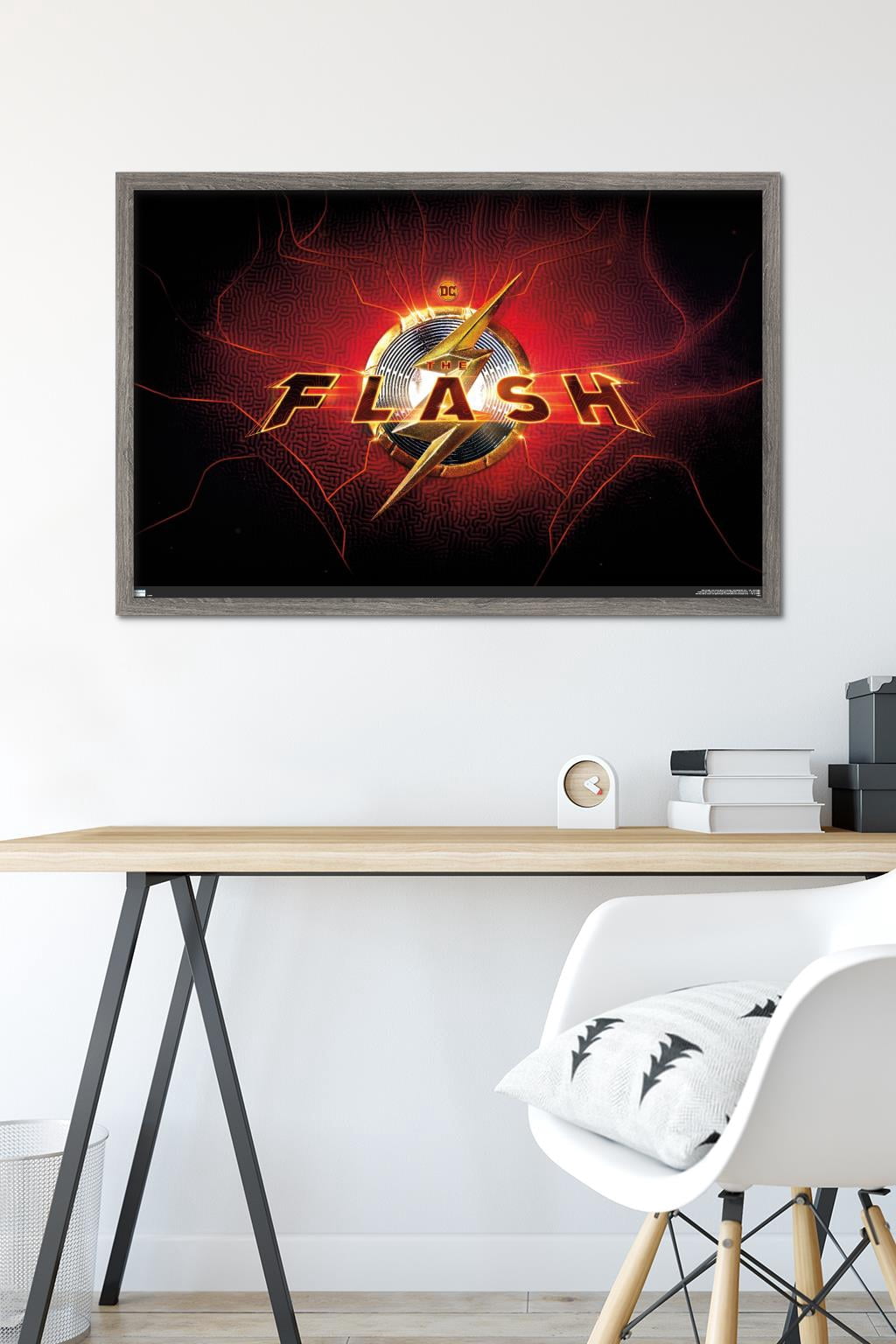 DC Comics Movie The Flash - Logo Wall Poster, 22.375" x 34" Framed