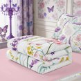 thumbnail image 5 of Manfei Boho Flower Paisley Zipper Twin Comforter Sets with Fitted Sheet and 2 Pillowcases,Spring Garden Zipper Bedding Set,Reversible, 5 of 7