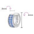 thumbnail image 4 of Bling Jewelry Womens Minimalist Pave CZ Band Cartilage Ear Cuffs Clip Wrap Earrings Sterling Silver, 4 of 4