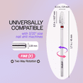 thumbnail image 2 of Pana 3/32" Silver Mini Cone Safety Nail Carbide Bit - Fine Grit, 2 of 7