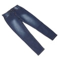 thumbnail image 7 of Women Pants Simple Slim Fit Elastic Breathable Stylish Easy Match Casual Trousers Dark Blue XL, 7 of 7