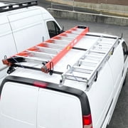 Vantech GFY Heavy Duty 3 Bar Ladder Roof Rack Fits: GMC Savana All Year & Trims (Black)
