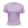 thumbnail image 5 of Tittly T Shirts for Women Going Out Tops Women Casual Short Sleeve T Shirts Summer Crewneck Tshirts Cute Tee Basic Crop Tops Spring Tops for Women Tshirts Shirts Purple M, 5 of 5