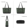 thumbnail image 6 of FORMRS Canvas Laptop Tote Bag for Women with 15.6" Computer Compartments Shoulder Handbag, Beige Plants, 6 of 7