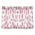 thumbnail image 7 of Yayeee Kitchen Curtains Tier Pair Light Filtering 27"x36" Rod Pocket Short Cafe Window Panel, Pink Popsicle Pattern, 7 of 7