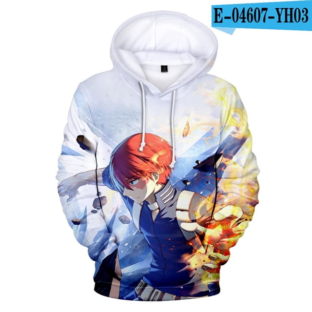 Sudaderas con capucha de My Hero Academia Anime, sudaderas de Halloween, chaqueta informal para adultos y niños, tallas para niños, jersey de Cosplay Izuku UnisexNegro C6XL Deng Xun unisex