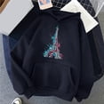 thumbnail image 4 of Sweat à Capuche pour Femmes Mode Femmes Décontracté Imprimé T-shirt à Manches Longues Chemisier Col Rond Casual Tops Pull-Over Cordon de Serrage Sweatshirt, 4 of 4