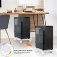 thumbnail image 5 of Mobile Computer Tower Stand with 4 Caster Wheels Fits Most PC Lockable CPU Stand, 5 of 7