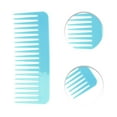 thumbnail image 3 of Unique Bargains 1 Pc Flat Style Wide Tooth Comb for Curly Thin Hair Plastic Sky Blue, 3 of 3
