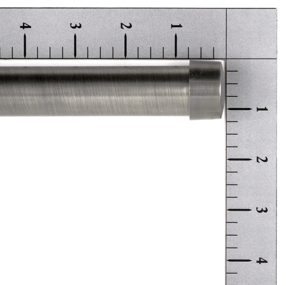 Lumino 1" and 5/8" Plated Pewter Cap Adjustable Double Curtain Rod Set, 42"-120"