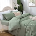 thumbnail image 3 of Mildly 3 Pieces Duvet Cover Set, 1 Duvet Cover with Zipper Closure and 2 Pillow Shams (Sage Green, Full Size), 3 of 6