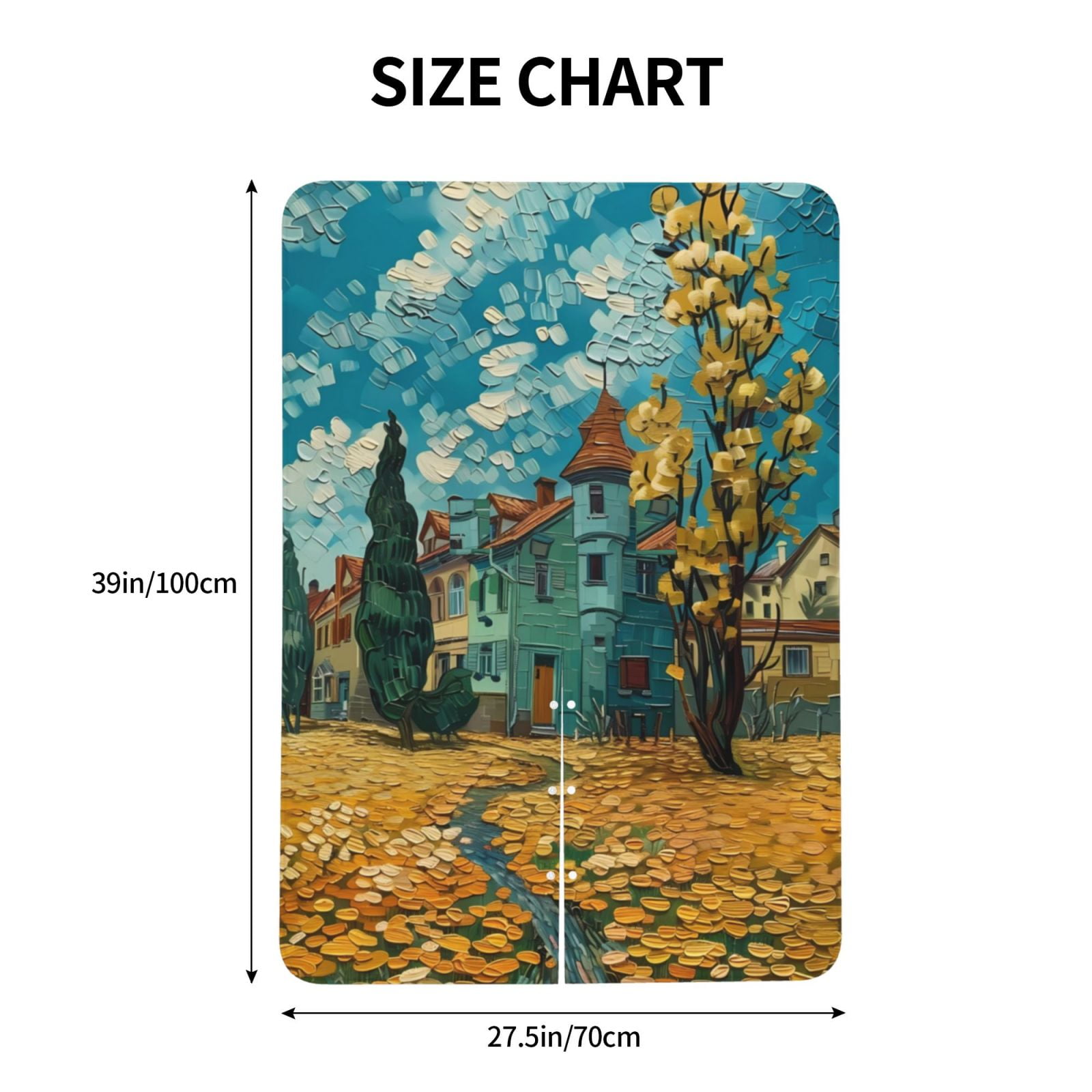 Car Seat Cover Baby - Impressionist Village Sky Breathable Infant Car Seat Cover for Baby Carseat, Lightweight Comfort Baby Essentials Must Haves Newborn Stuff for Girl Boy