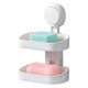 thumbnail image 3 of Double Layer Soap Dish Vacuum Suction Cup Soap Holder With Drain Soap Saver Tray Bar, 3 of 5