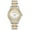 Gold Two Tone/Mother of Pearl, variant on Women's Two Tone Crystal Turn Style Watch 98L245