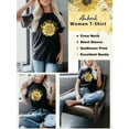 thumbnail image 5 of Anbech Sunflower Shirts for Women Graphic Tee Ladies Patriotic Tee Shirt Christian Top Short Sleeve, 5 of 7