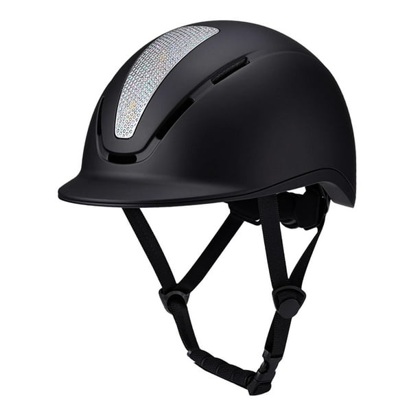 Casco ecuestre para caballos, ajustable, transpirable, para hombre y mujer, para ciclismo Plata brillante