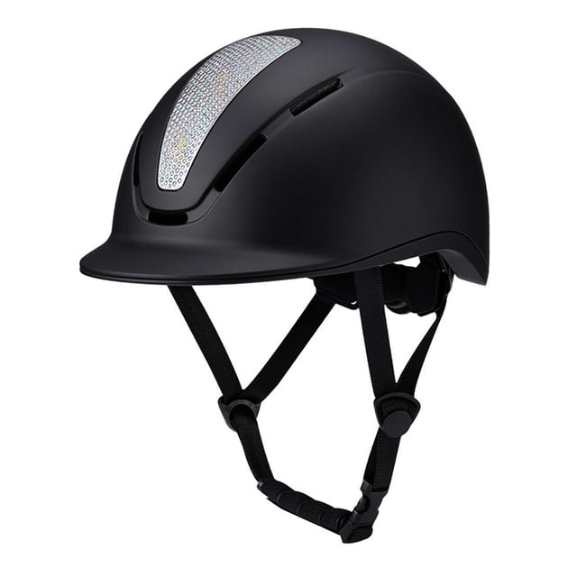 Casco para montar a caballo, equipo para caballos, gorra para montar a caballo para hombres y mujeres, casco de bicicleta transpirable. Plata brillante