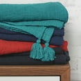 thumbnail image 5 of 50" x 60" Devin Lagoon Woven Tassled Throw Blanket, 5 of 6