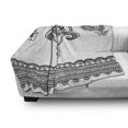 thumbnail image 3 of Folk Soft Flannel Fleece Blanket, Black and White Eastern Motifs Monochrome Ornamental Floral Pattern Doodle Image, Cozy Plush for Indoor and Outdoor Use, 50" x 70", White and Black, by Ambesonne, 3 of 6