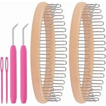 2 Set Sock Loom Kit Knitting Loom for Beginners Oval Sock Knitting Loom Set with Crochet Hooks Knitting Needles for Sock Hat Scarf Shawl Blanket DIY Craft Sewing Accessories Colorful
