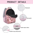 thumbnail image 4 of Pink Cute Dachshund Dog and Love Heart Backpack for School,Cute School Bag,Schoolbag with Adjustable Shoulder Straps & Padded Back,15.3"x11"x6.7", 4 of 6