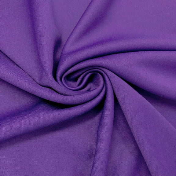 Scuba Double Knit Fabric 100% Polyester 58/60" inches Wide Sold By The Yard Many Colors (Purple)