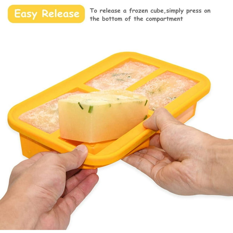 Bangp 1-Cup Extra Large Silicone Freezing Tray with Lid,Silicone
