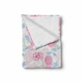 thumbnail image 2 of Floral Soft Flannel Fleece Throw Blanket, Romantic Modern Abstract Flowers Ivy Leaves Blossoms Buds Print, Cozy Plush for Indoor and Outdoor Use, 60" x 80", Pale Green Baby Blue, by Ambesonne, 2 of 6