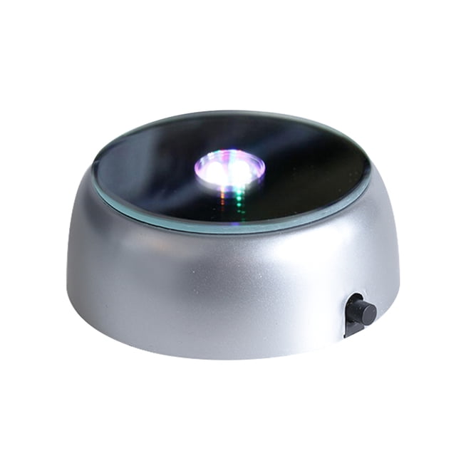 Base Lumineuse à 4 LED, Support Rond Coloré pour Cocktail, Verre Cristal, Objets Transparents, Dégradé Coloré