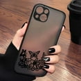 thumbnail image 1 of Fashion Rose Butterfly Logo Phone Case For Apple iPhone 14 13 12 11 XS Mini Pro Max 8 7 XR X Matte Frosted Translucent LXY, 1 of 7