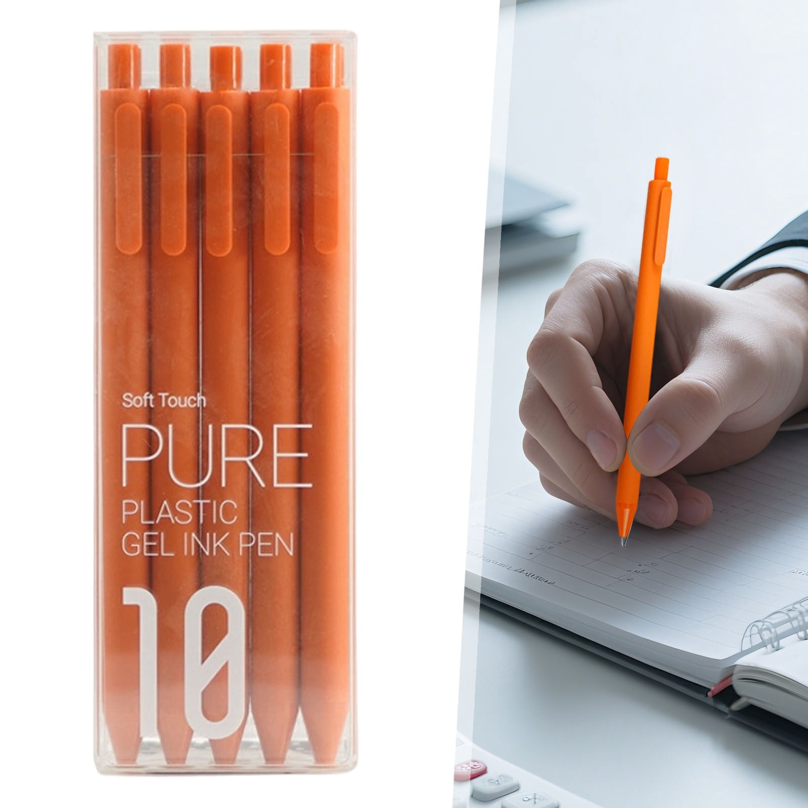 Gel Pens,0.5mm Fine Point,Assorted Colors,10/20 Count Retractable Gel Pen,Smooth Writing & Quick Drying Pens For Adult Coloring Books,Doodling,Drawing,Scrapbooking & Note-Taking(5.86")(Brown)
