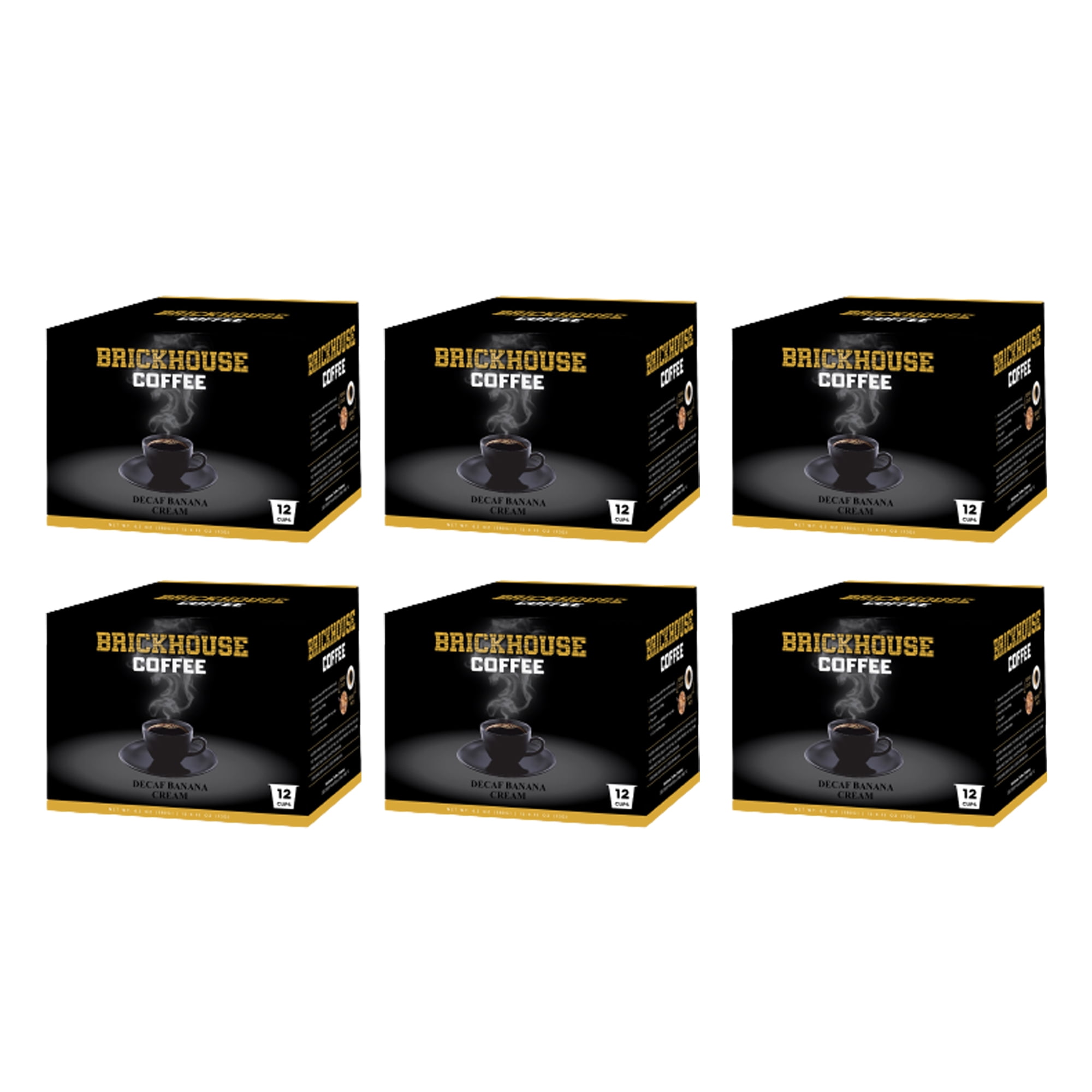 Brickhouse Decaf Banana Cream Single Serve cups, 72 count