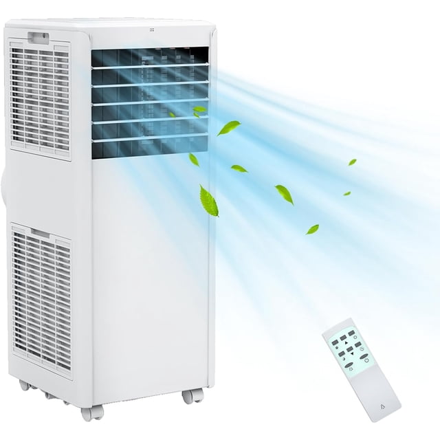 10000 btu portable ac, 2 fan speeds, washable filter, cools 650 sq ft