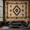 thumbnail image 6 of Geometric Diamond in Cream Field, Peaceful Boho for Southwestern Decor Lovers, Rustic Wall Art, Housewarming Gift Tapestry Wall Hanging for Bedroom and Living Room, 6 of 7