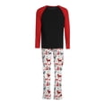 thumbnail image 3 of Honganda Cute Contrast Color Tops and Elk Print Trousers Parent-child Pajamas, 3 of 9