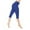 Blue, variant on Plus Size Pants Foldover Yoga Pants Flare Yoga Pants Ladies Plus Size Loose Exposure Absorption Sweat Permeability High Elasticity Light Running Fitness Yoga Pants and Shorts.