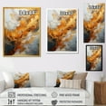 thumbnail image 4 of Designart "Lava Geode in Gold and White III" Landscapes Framed Wall Art - Traditional Gold Stone Geode Living Room Framed Canvas Art, 4 of 6