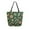 Candy Canes Pattern, variant on Open Top Canvas Tote Bag with Zipper Reusable Shopping Bag 13.5x15" Roomy Carryall Nostalgic Christmas Atmosphere
