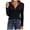 Black, variant on Women's Long Sleeve Henley Top Ribbed V-Neck Button Front Blouse Slim Fit Casual Shirt for Work or Everyday Wear (Brown, M)