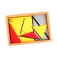 thumbnail image 5 of Rompecabezas de madera, juego de mesa, formas, patrones, bloques, lógica 3D, preescolar temprano, geometría 26x17x3cm, 5 of 9