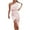 Beige, variant on yoeyez Wedding Guest Dresses for Women Ruched Summer Elegant One Shoulder Slit Solid Color Party Formal Cocktail Dress