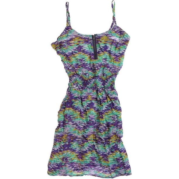 Ecko Unltd. Vestido de tirantes Drs Srappy tejido estampado para mujer, Púrpura, X-Large Ecko Unltd. vestido de verano
