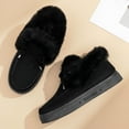 thumbnail image 4 of Black Ladies Warm Winter Boots With Fleece Lining And Thick Sole For Casual, 4 of 6