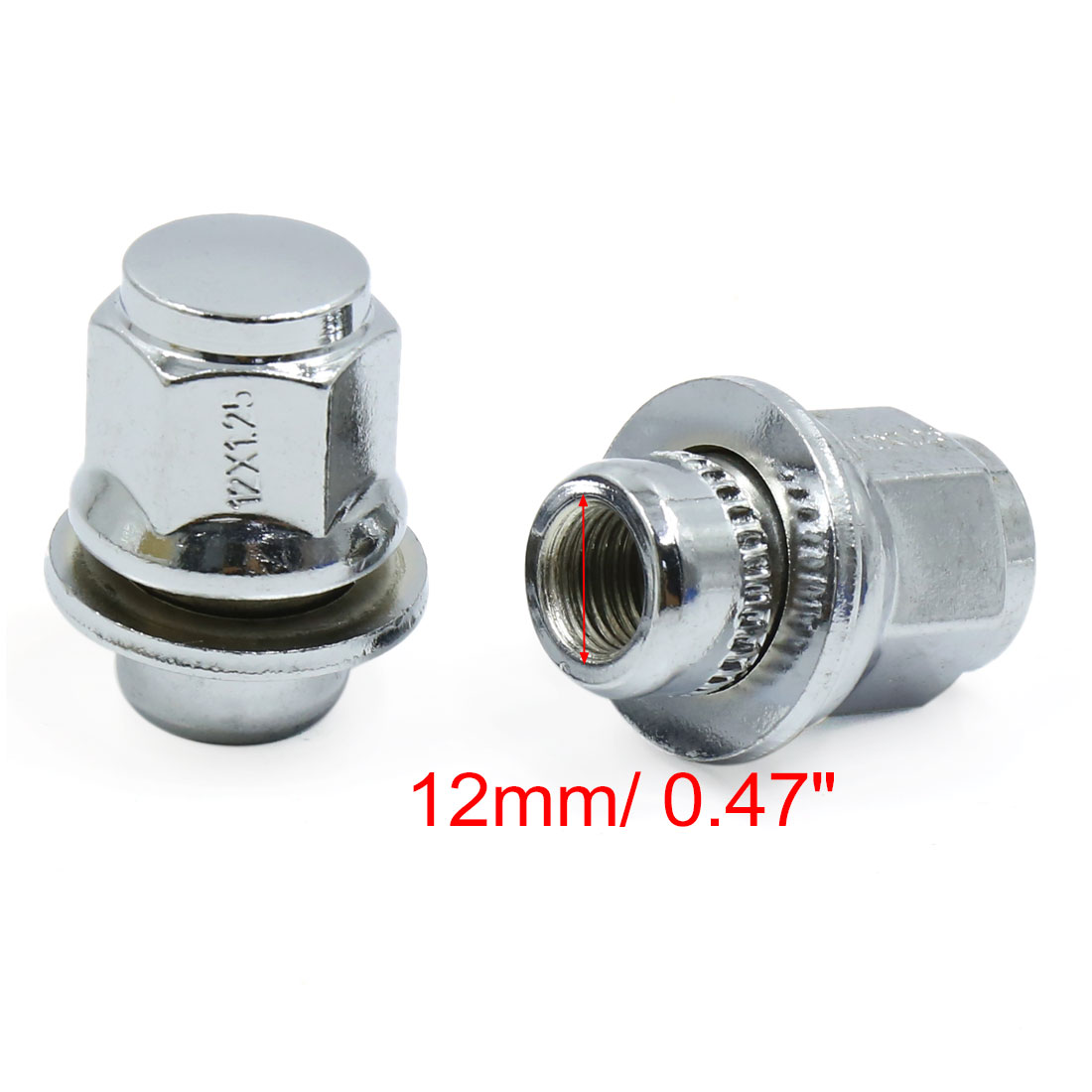 20PCS M12 x 1.25mm Open/Closed Extended Heavy Gray Steel Racing Lug